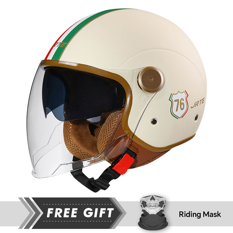 Motorcycle Gear Store - DOT ECE 승인 레트로 3/4 오픈