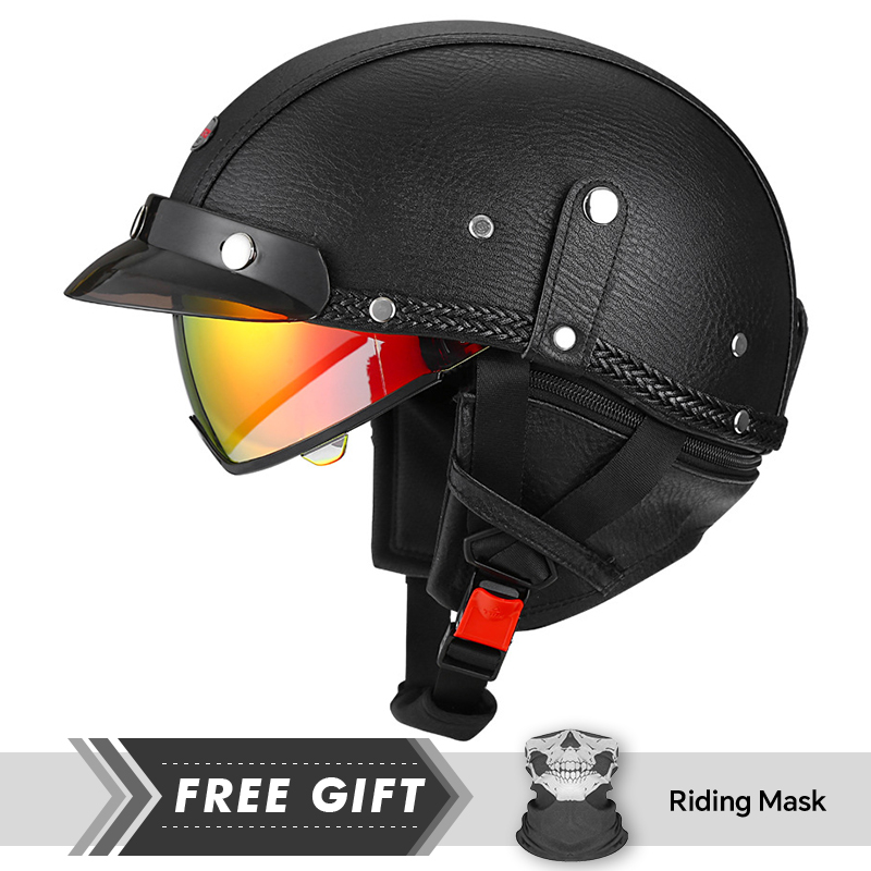 Motorcycle Gear Store - DOT 승인 남녀 공용 하프 페이스
