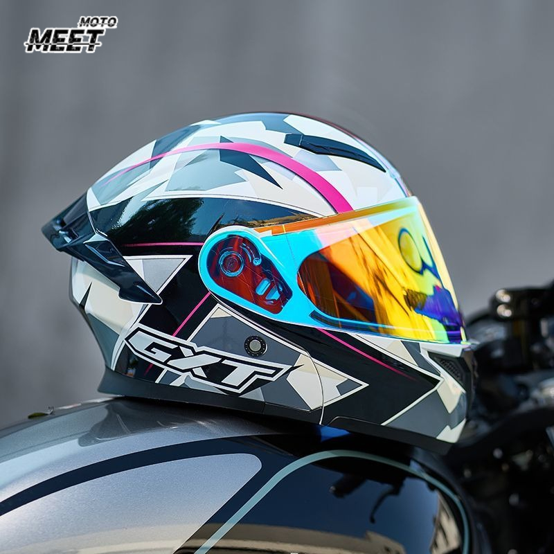 Motorcycle Gear Full Set - DOT 승인 풀페이스 헬멧 충돌 방지