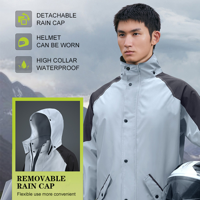 Motorcycle Gear Rain - 남녀공용 반사 기능 오토바이 레인슈트 (방수
