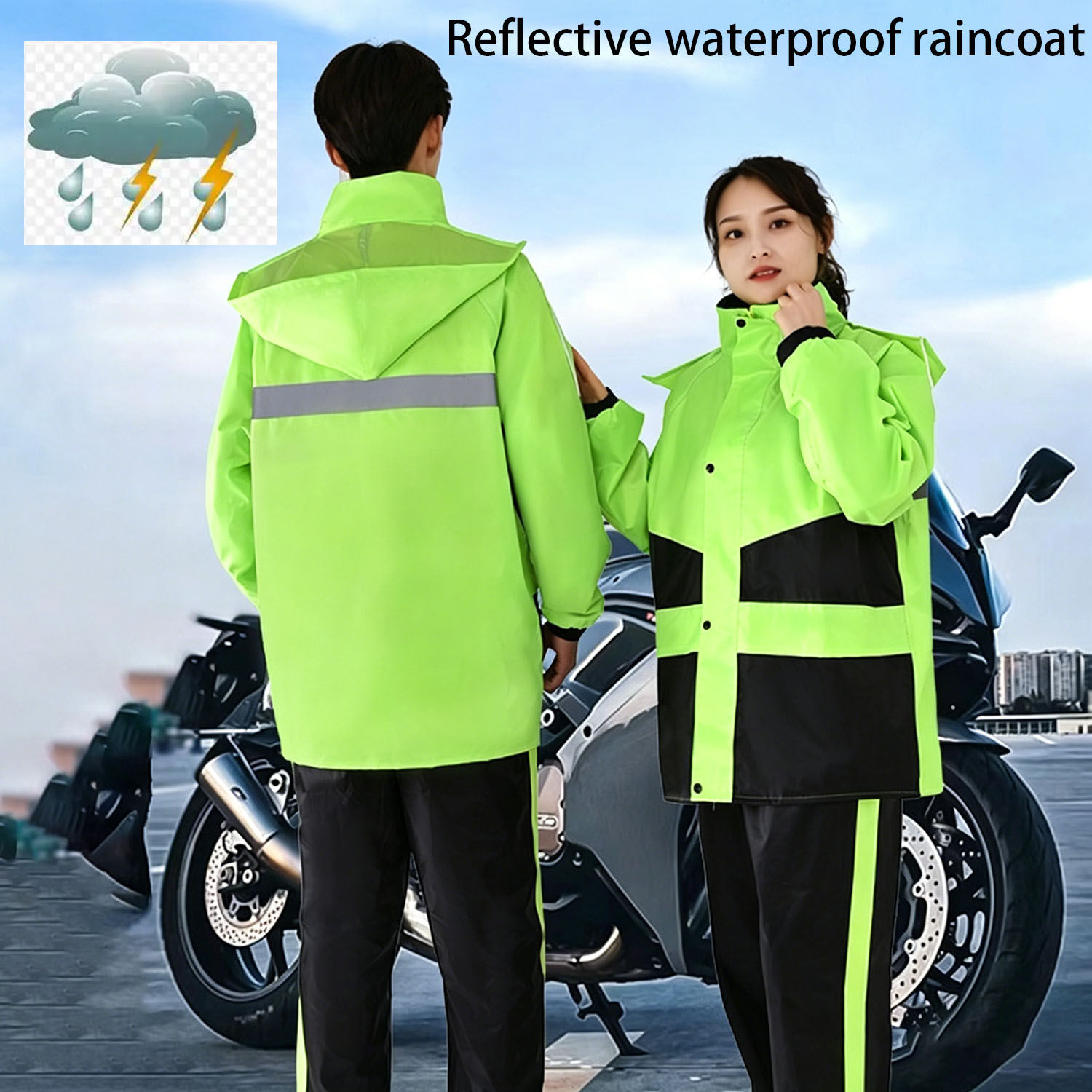 오토바이 레인코트 남녀공용 방수 레인기어 레인자켓 반사 - Motorcycle Gear Rain 리뷰 및 가격
