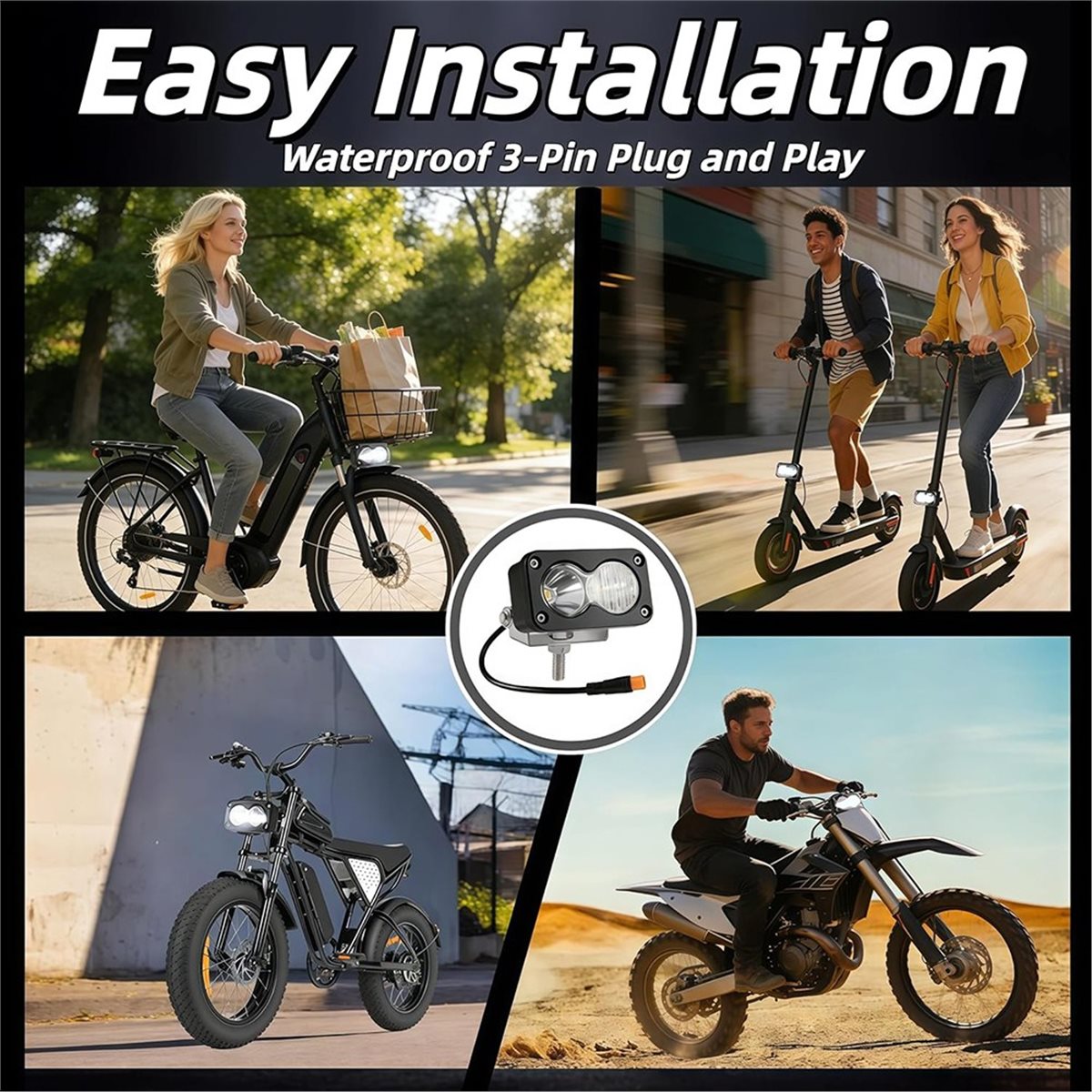 폰앤기어 3인치 LED 포드 스포트라이트 헤드라이트 ( - Motorcycle Gear Manufacturers 리뷰 및 가격