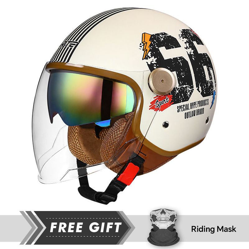 신상품 클래식 블루 오픈 페이스 오토바이 헬멧 이중 렌 - Motorcycle Gear Store 리뷰 및 가격