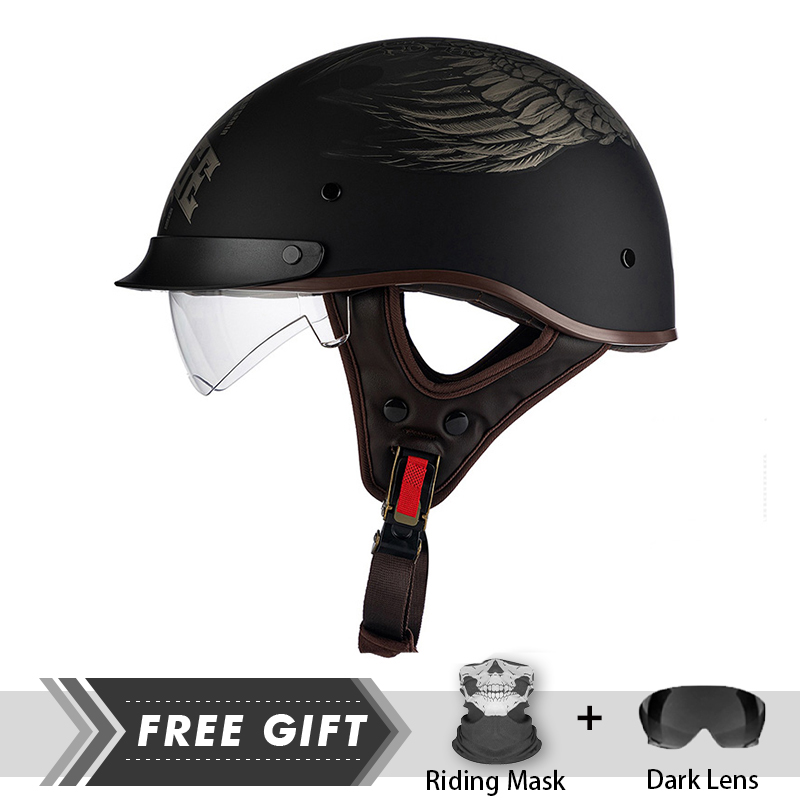 충돌 헤드피스 하프 페이스 헬멧, 남녀공용 오토바이 헬 - Motorcycle Gear Store 리뷰 및 가격