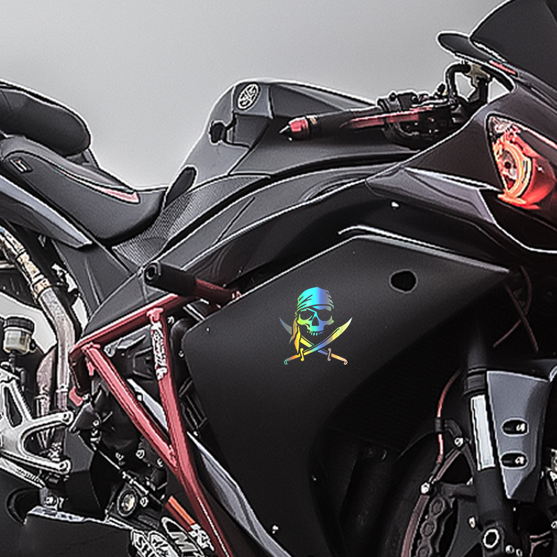 G172 패션 맞춤형 맞춤형 해적 해골 데칼 오토바이, - Motorcycle Gear Protection 리뷰 및 가격