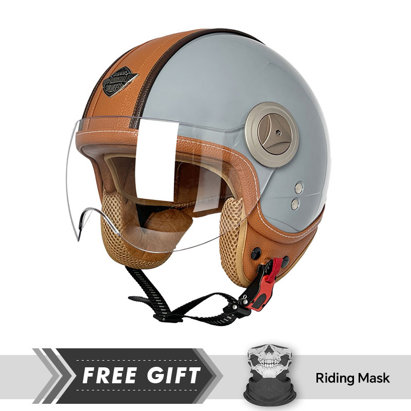3/4 오픈 페이스 헬멧 빈티지 오픈 헬멧 오픈 페이스 - Motorcycle Gear Store 리뷰 및 가격