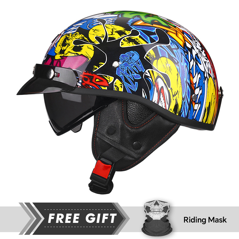 하프 오토바이 헬멧 DOT ECE 1/2 오픈 하프 헬 - Motorcycle Gear Store 리뷰 및 가격