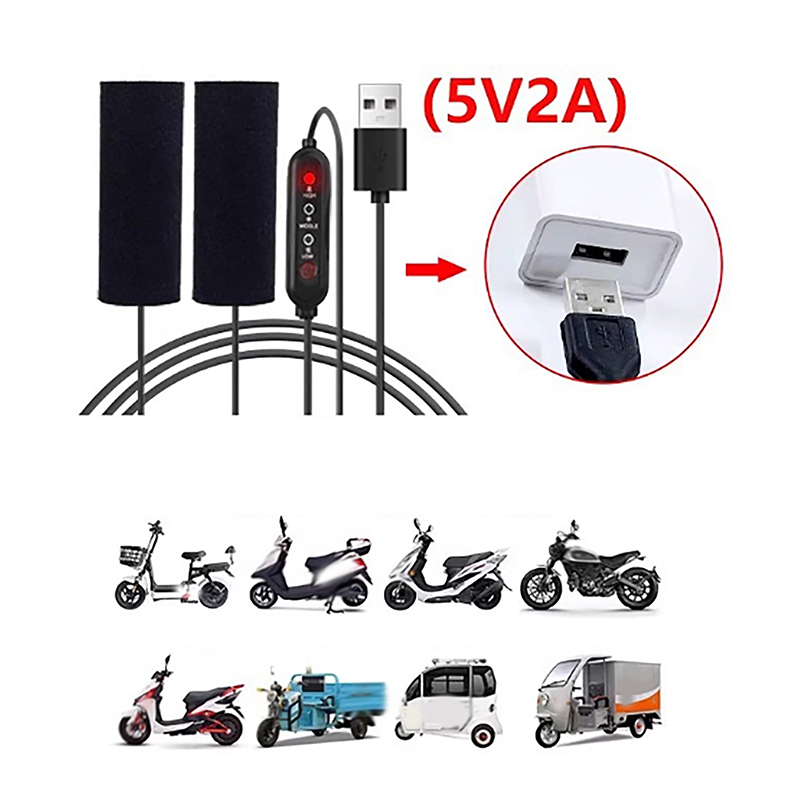 새로운 2PCS 5V 2A USB 전기 오토바이 가열  - Motorcycle Gear Protection 리뷰 및 가격