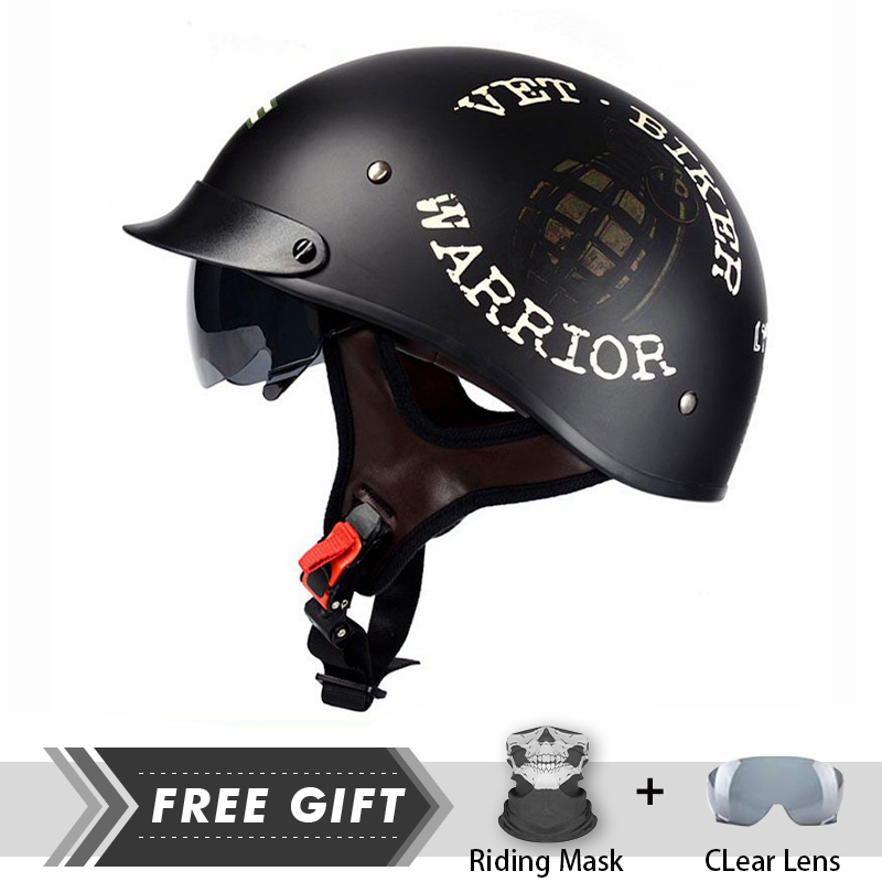 남성 여성 하프 페이스 헬멧, ABS 쉘 경량 오토바이 - Motorcycle Gear Store 리뷰 및 가격