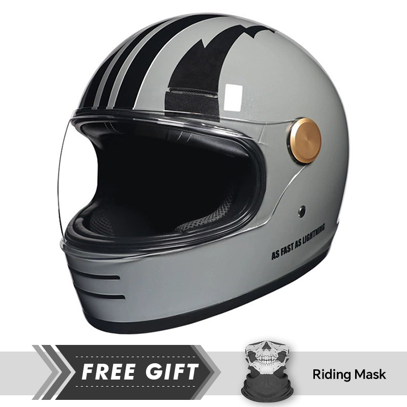 빈티지 풀페이스 오토바이 헬멧 가죽 모토 풀 헬멧 (투 - Motorcycle Gear Store 리뷰 및 가격
