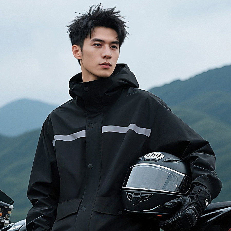 반사 스트립 방수 분리형 레인슈트 후드 레인코트 자켓  - Motorcycle Gear Rain 리뷰 및 가격